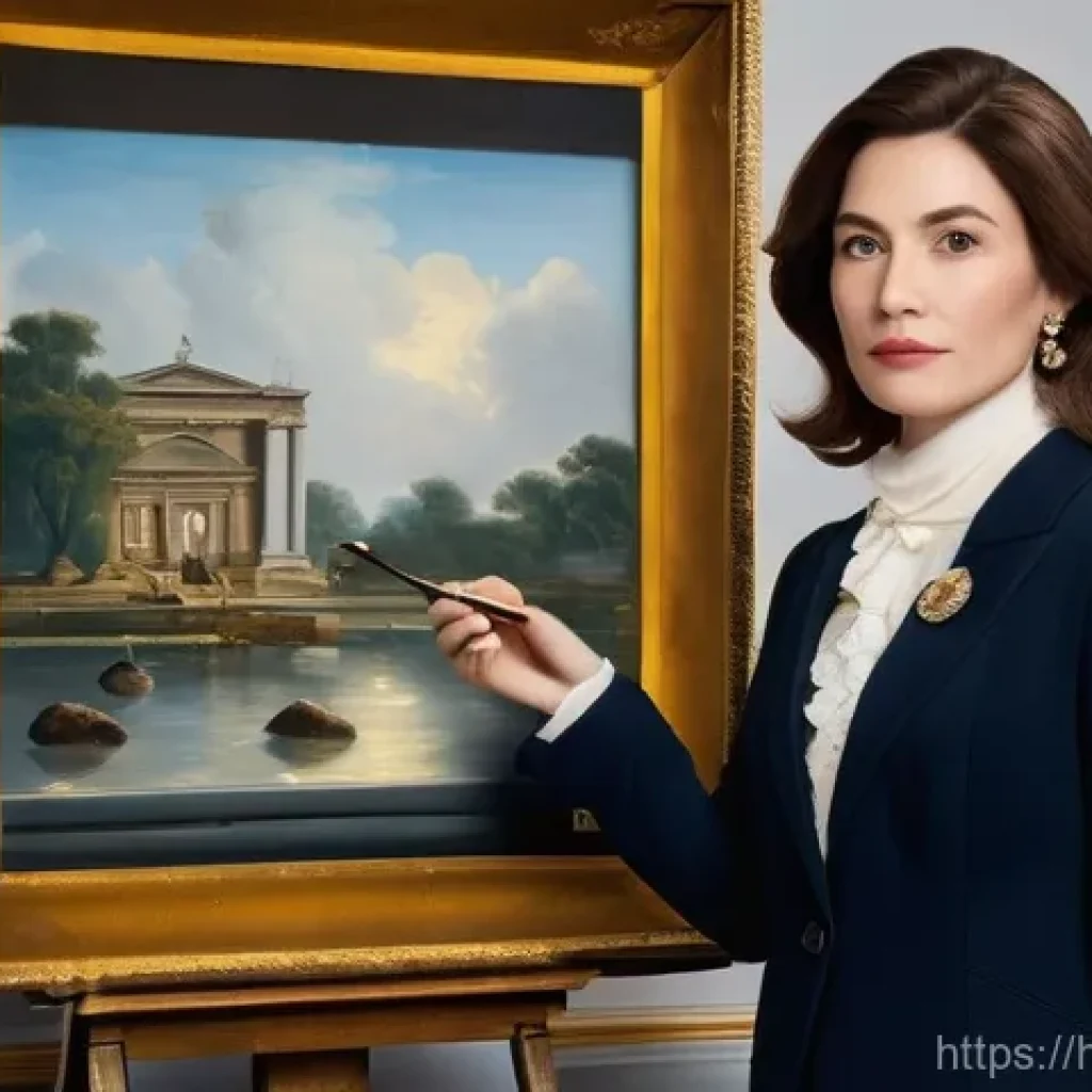 경매사 자격증 활용 사례 - **Prompt:** "A highly skilled and refined female auctioneer, mid-30s, with a discerning eye, profess...