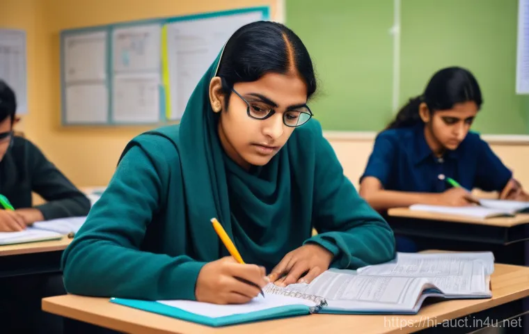 경매사 필기시험 대비를 위한 교재 추천 - **A Focused Study Session with a Structured Plan**
    A young adult of Indian descent, with a deter...