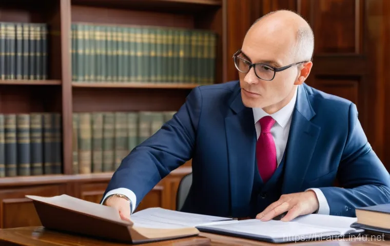 경매사 실무에서의 법적 쟁점 - **Prompt: Thorough Legal Due Diligence Before Auction**
"A professional, experienced male auctio...