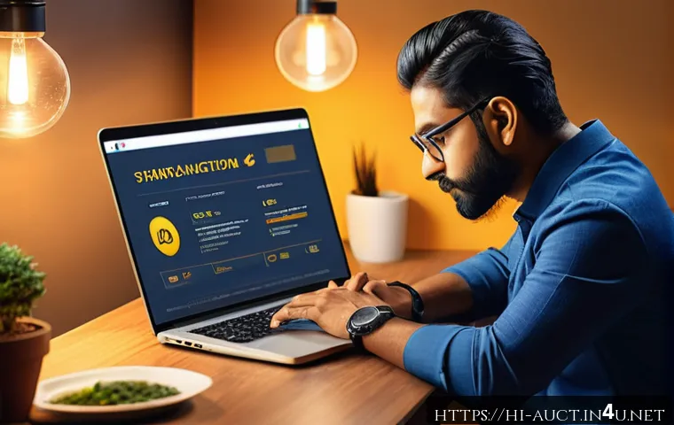 경매사 관련 학습 자료의 최신 트렌드 분석 - A modern Indian professional participating in an online auction from home using a sleek laptop and s...