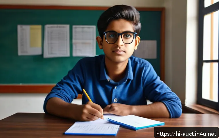 경매사 필기시험 합격 후 실기시험 준비법 - A focused young Indian student preparing for an Auction Officer practical exam in a quiet study room...