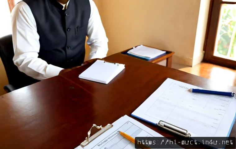 경매사 시험에서 자주 나오는 법률 문제 유형 - Photorealistic Indian auctioneer exam candidate studying common legal case scenarios at a tidy woode...